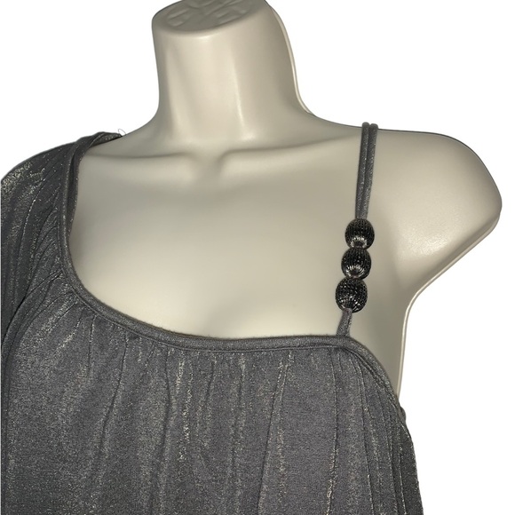 One Shoulder Top with beaded spaghetti strap. - Picture 5 of 9